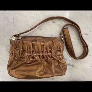 Michael Kors Distressed Gold Metallic Crossbody *Like New*